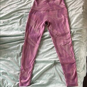 Beyond Yoga Pink Swirl Spacedye Leggings